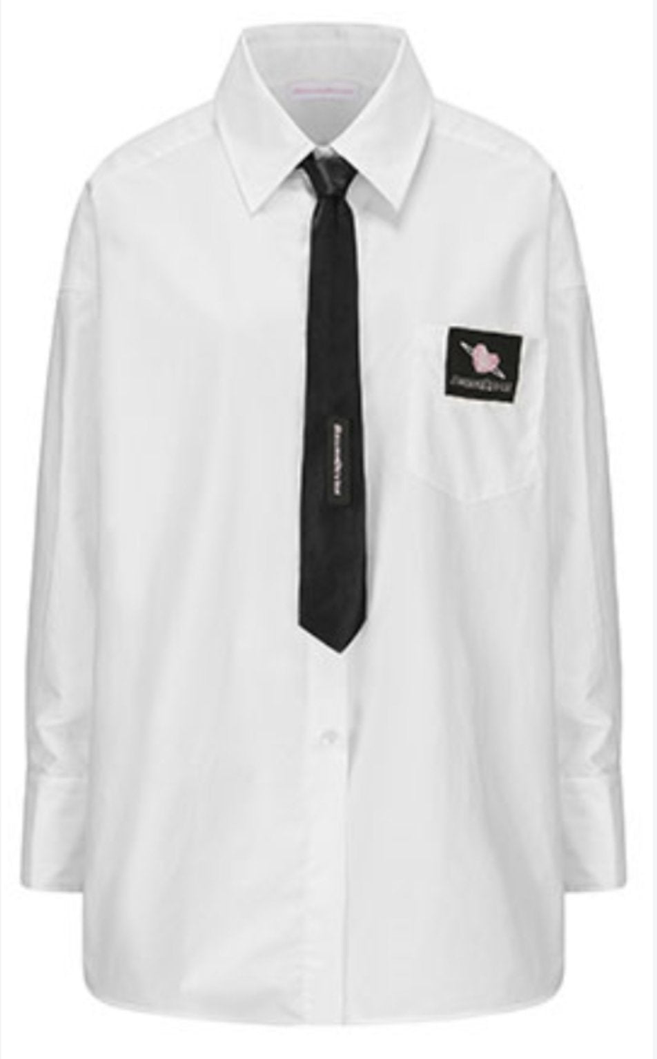 Oversized Preppy Graphic Button Down Shirt