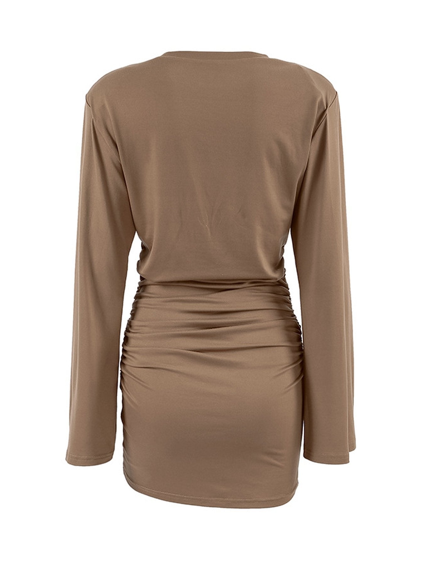 Ruched Tie Waist Mini Dress