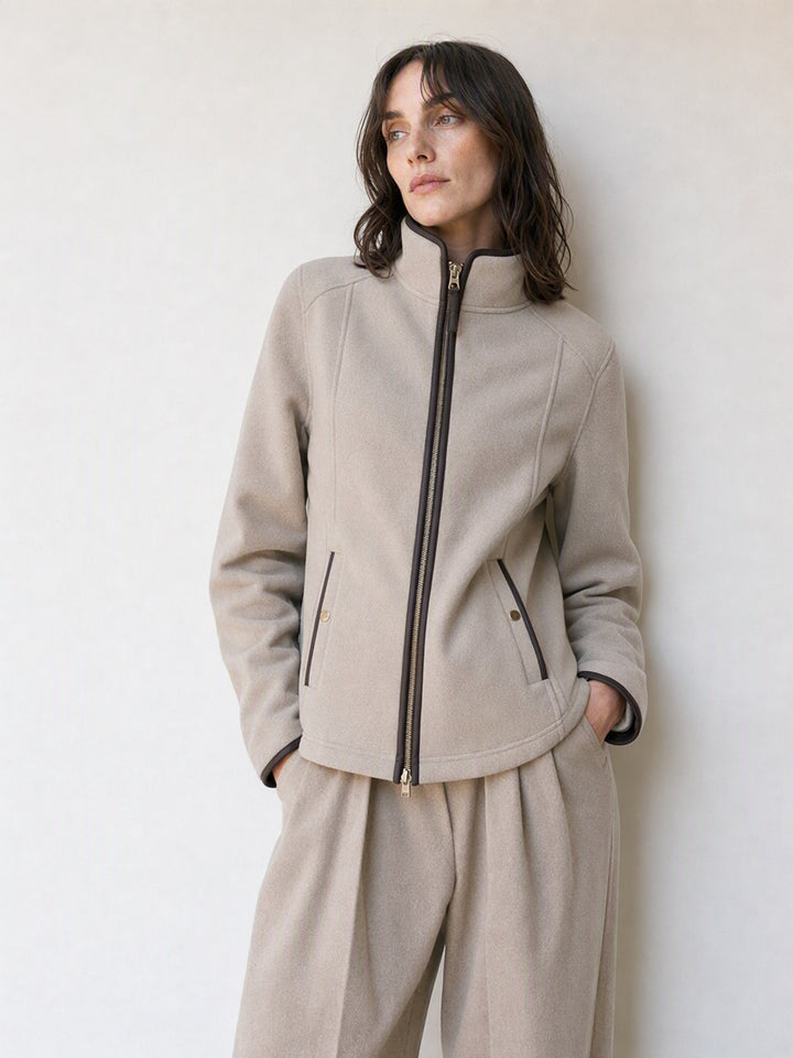 Full Zip Funnel Neck Polar Fleece Outdoor Jacket