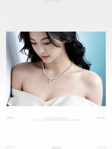 Elegant Dainty Pearl Pendant Necklace