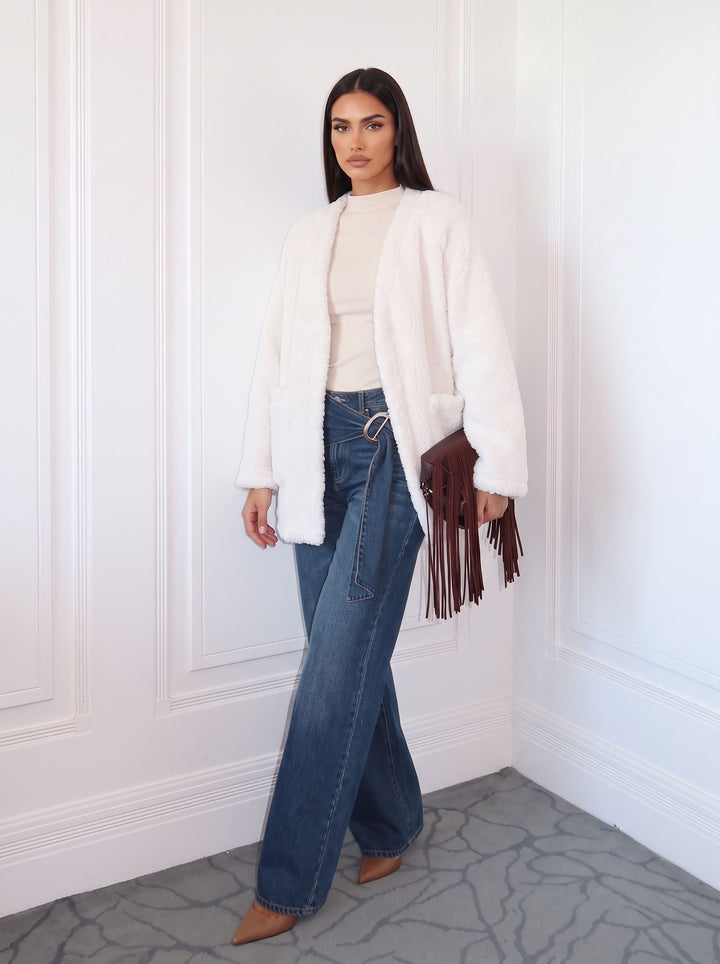 Cozy Open Front Sherpa Jacket