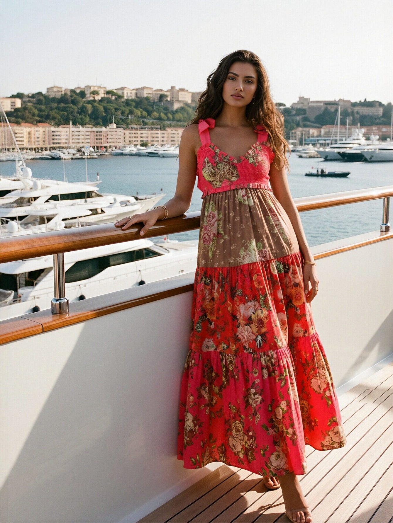 Floral Smocked Tiered Maxi Dress