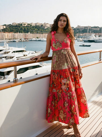 Floral Smocked Tiered Maxi Dress