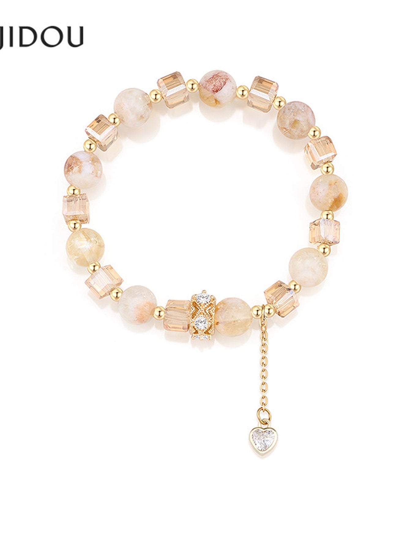 Elegant Crystal Beaded Charm Bracelet