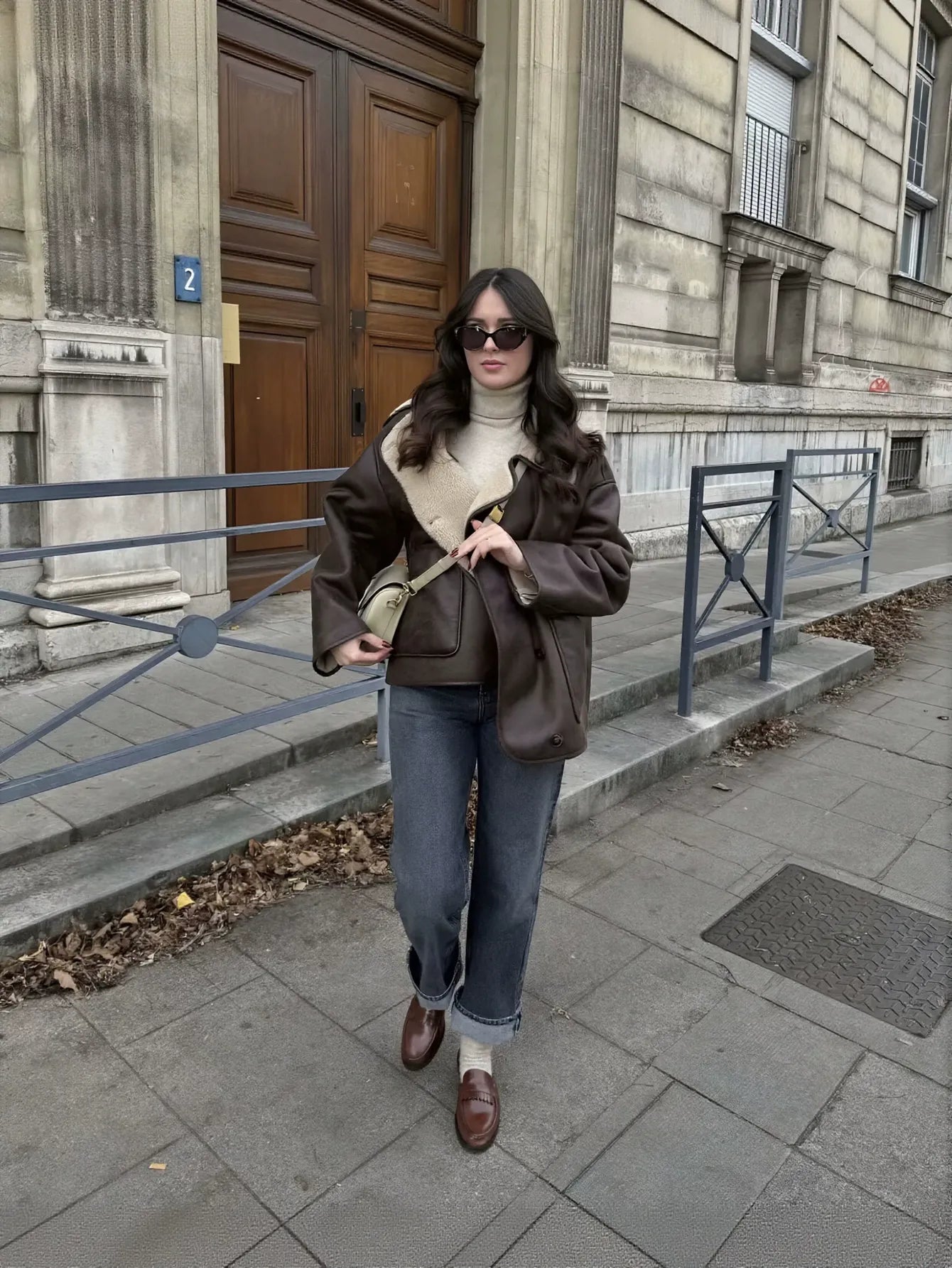 Cozy Faux Suede Sherpa Lined Jacket
