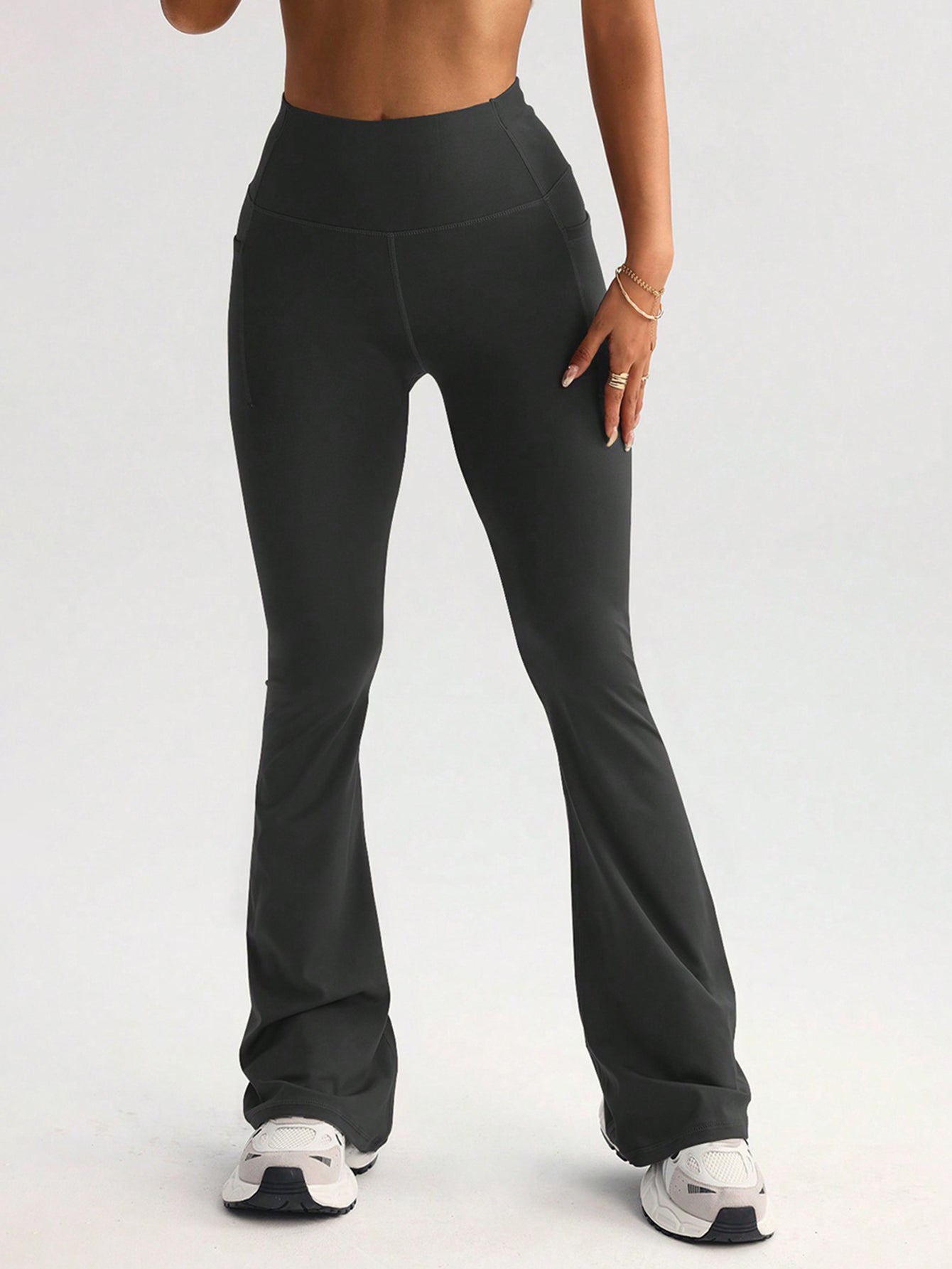 Flared-Leg Tummy-Control Everyday Yoga Pants-Multicolor