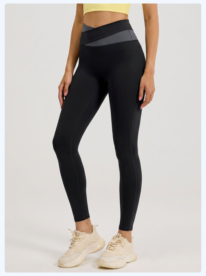 High Waisted Crossover Yoga Leggings