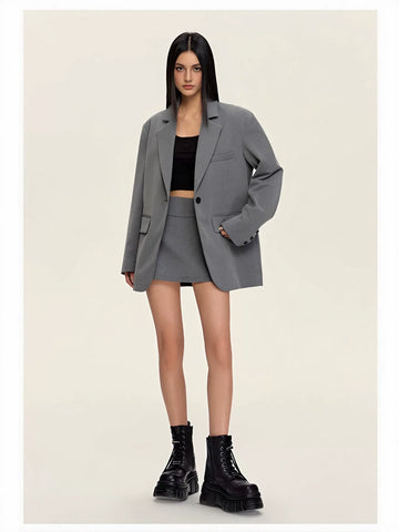Oversized Tailored Casual Women Blazer