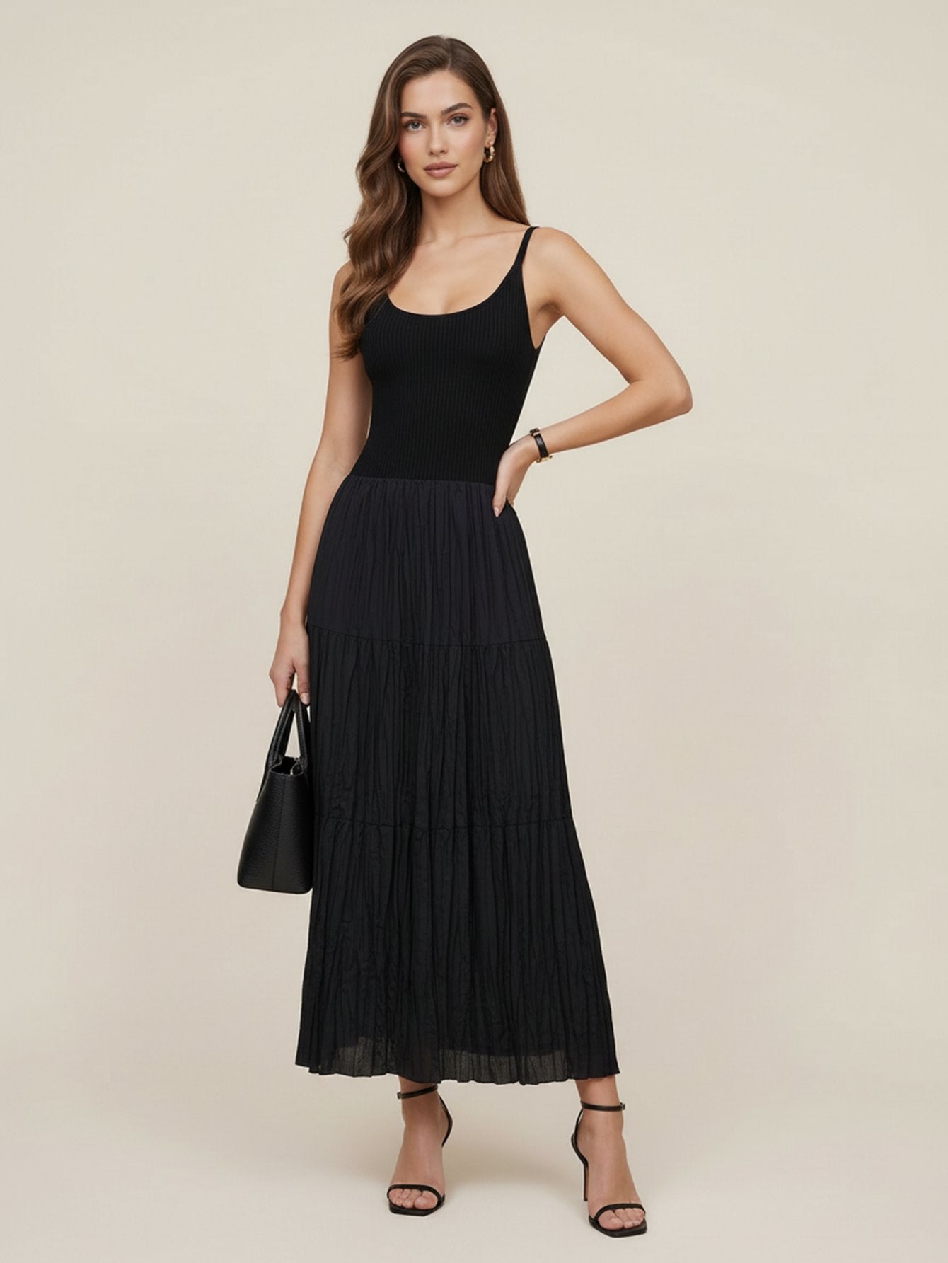 MO&Co. Paneled Maxi Tank Dress