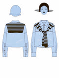 Oversized Layered Graphic Button Down Shirt