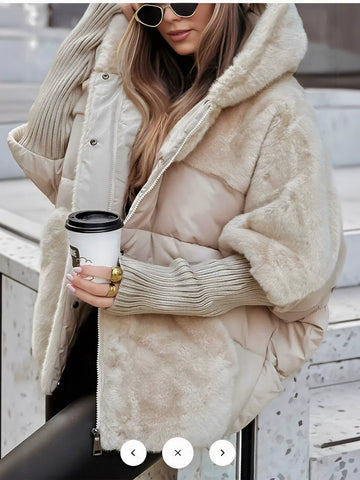 Cozy Faux Fur Hooded Puffer Jacket