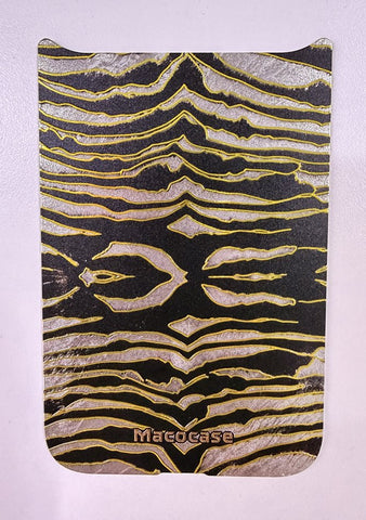 Gold Outline Zebra Stripe Pattern Phone Case