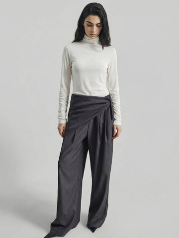 SAÏA Turtleneck Slim Fit Minimalist Top-Multicolor