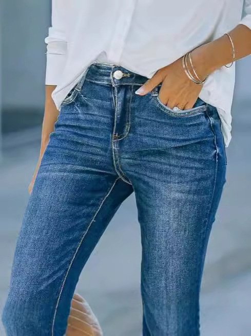 High Rise Slim Flare Jeans