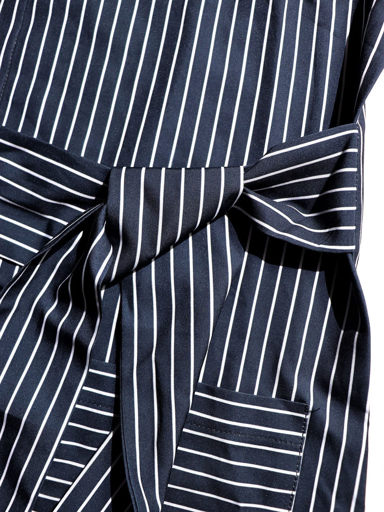 Belted Striped Button Down Maxi Dress