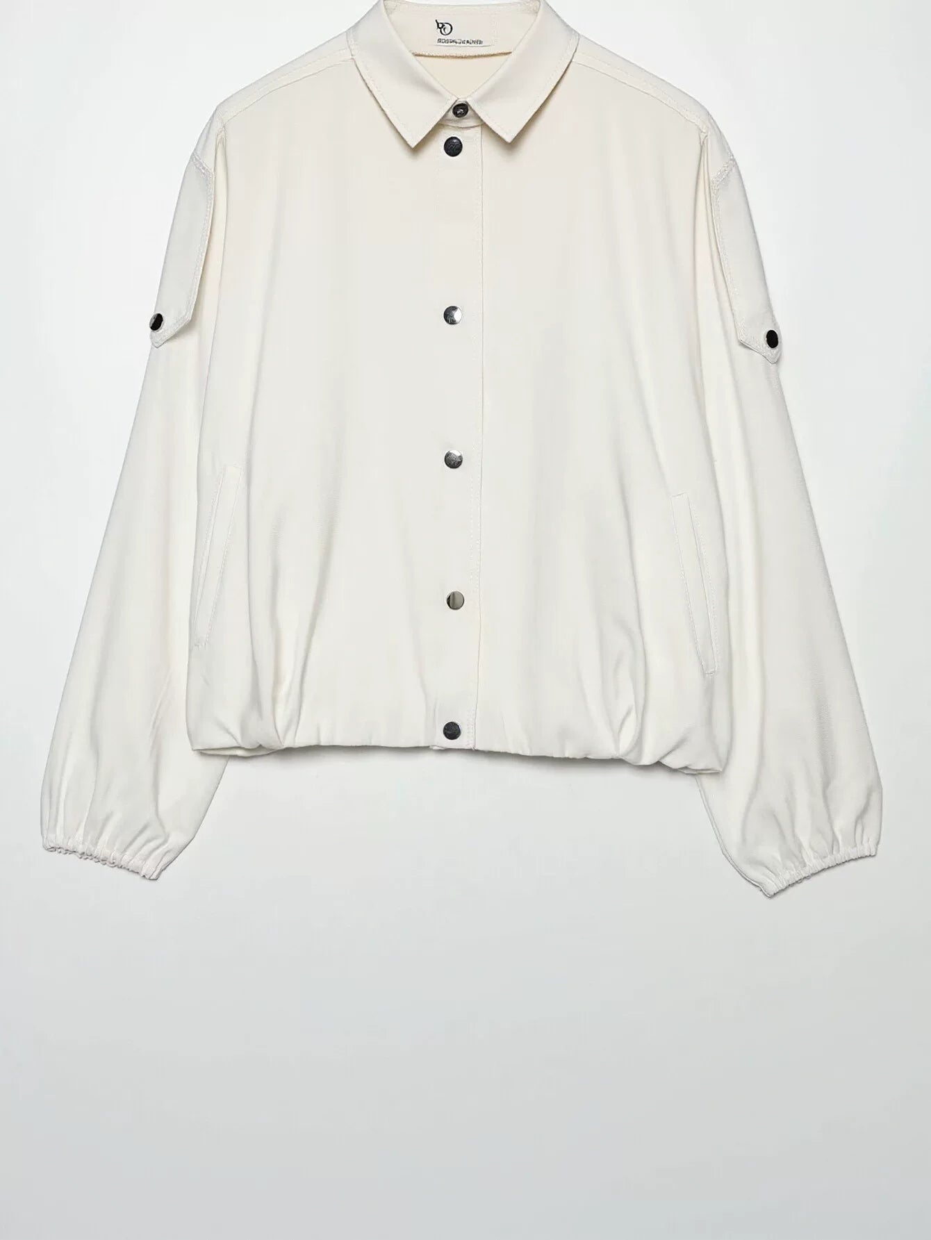 Oversized Stand Collar Utility Jacket