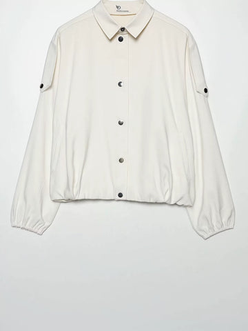 Oversized Stand Collar Utility Jacket
