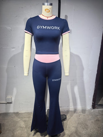 Figure Enhancing Contrast Activewear Set