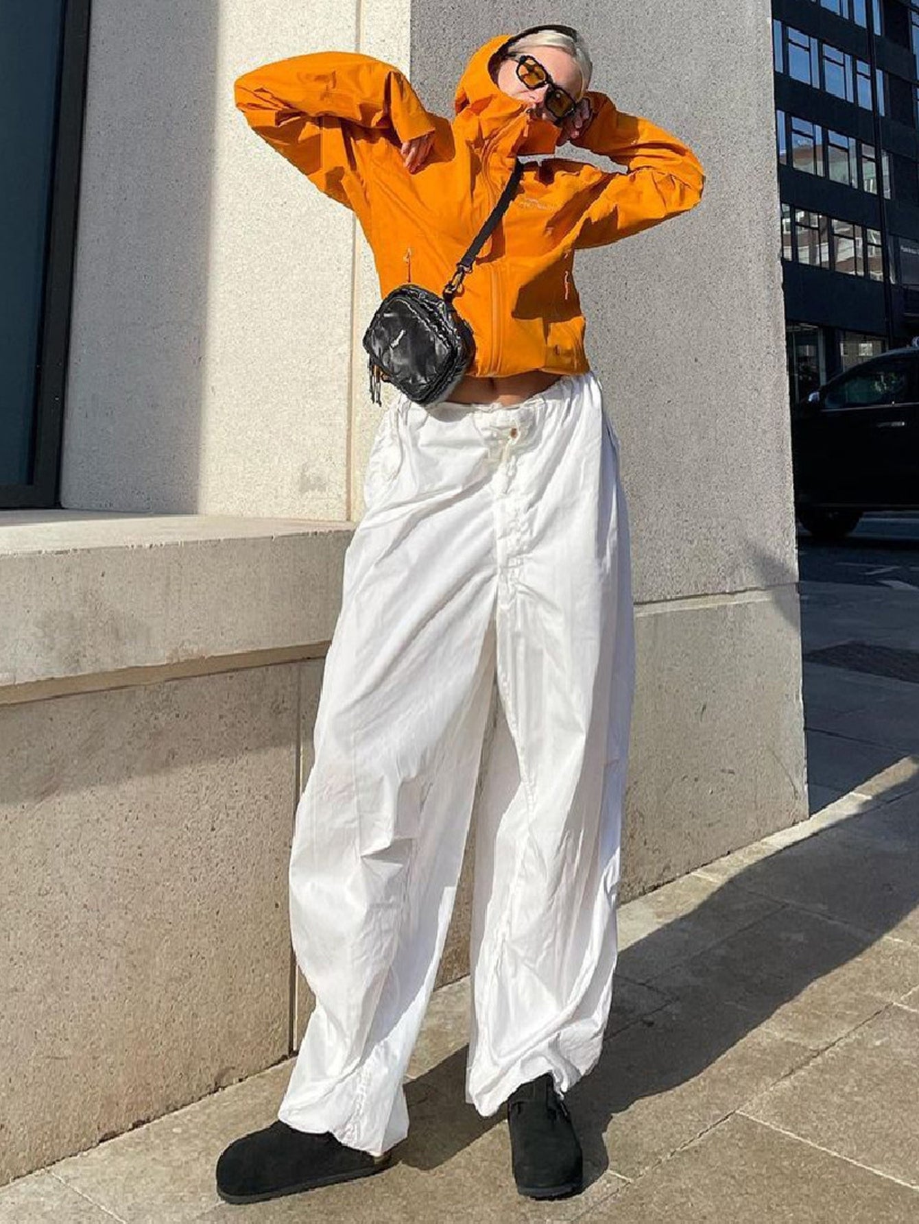 Low Rise Baggy Parachute Pants