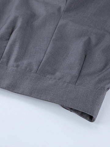 Elegant Draped Crop Trouser Set