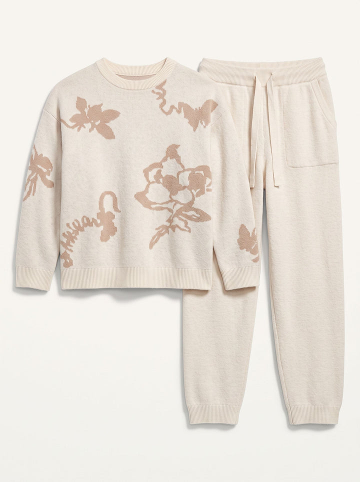 Cozy Plush Floral Loungewear Set