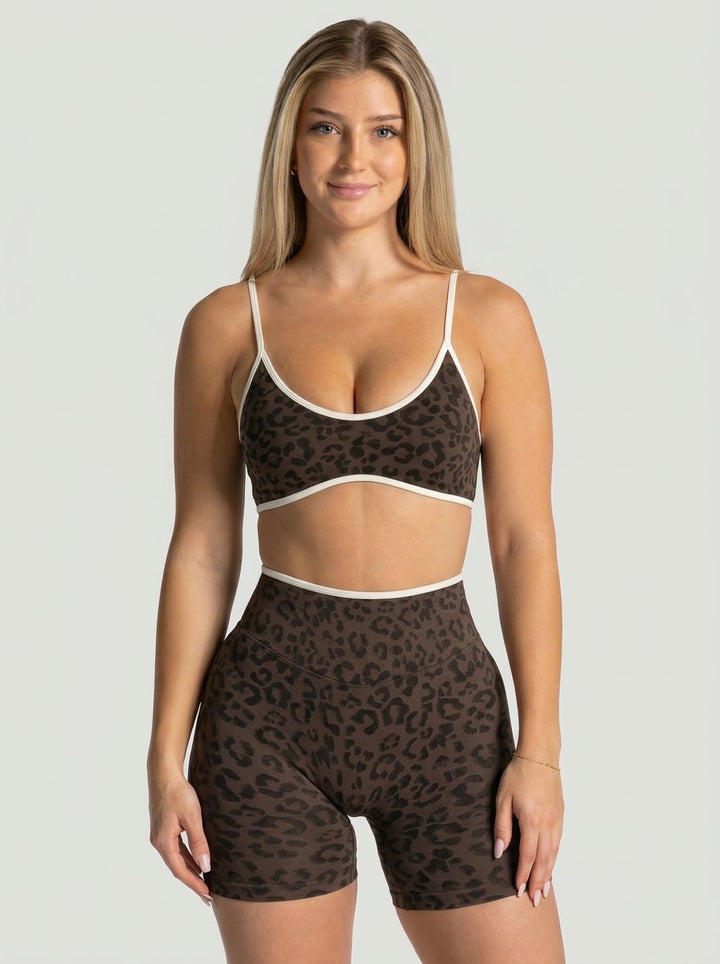 Seamless Leopard Print Workout Set