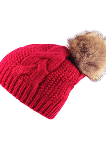 Cozy Cable Knit Pom Beanie