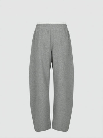 Urban Revivo Contrast Trim Drawstring Pull On Barrel Leg Pants
