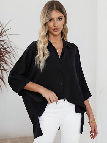 Casual Oversized Button Down Shirt
