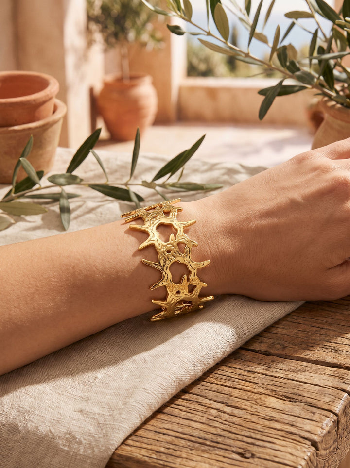 Edgy Gothic Thorn Cuff Bracelet