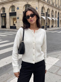 Soft Fuzzy Button Up Cardigan
