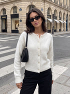 Soft Fuzzy Button Up Cardigan