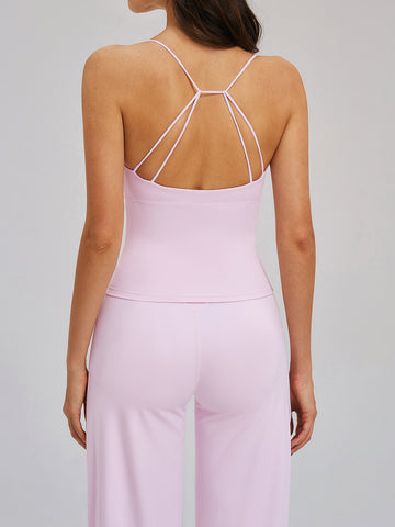 Seamless Stretchy V Neck Lounge Set