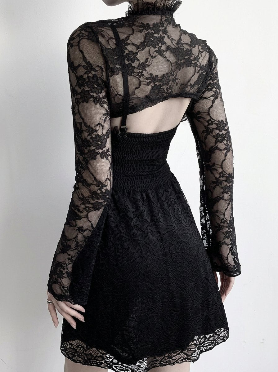 Gothic Lace Corset Button Shirt
