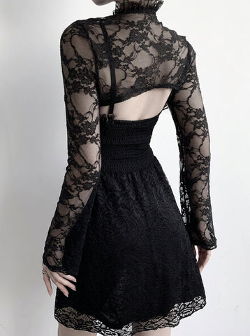 Gothic Lace Corset Button Shirt
