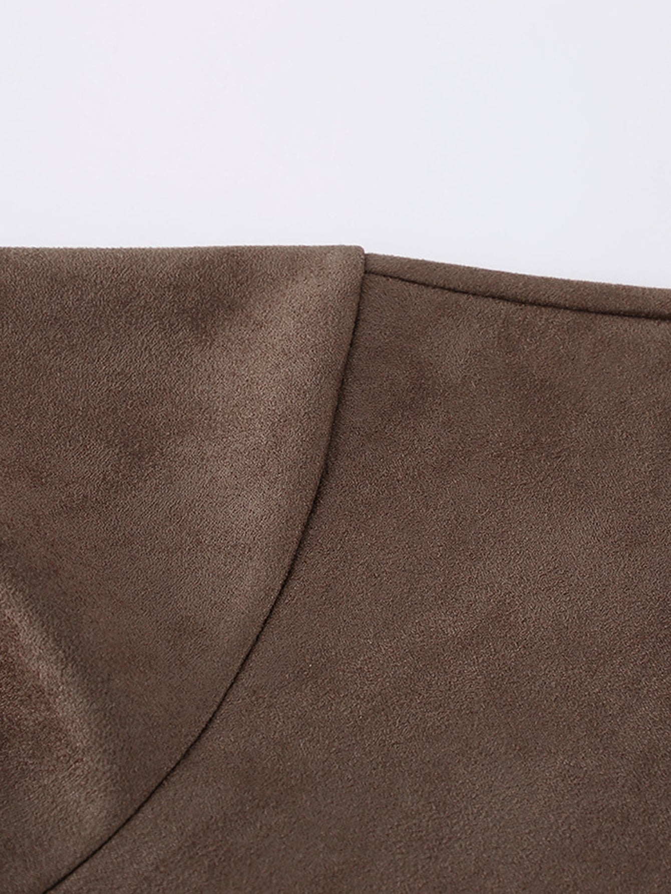 Vintage Brown Suede Zip Jacket