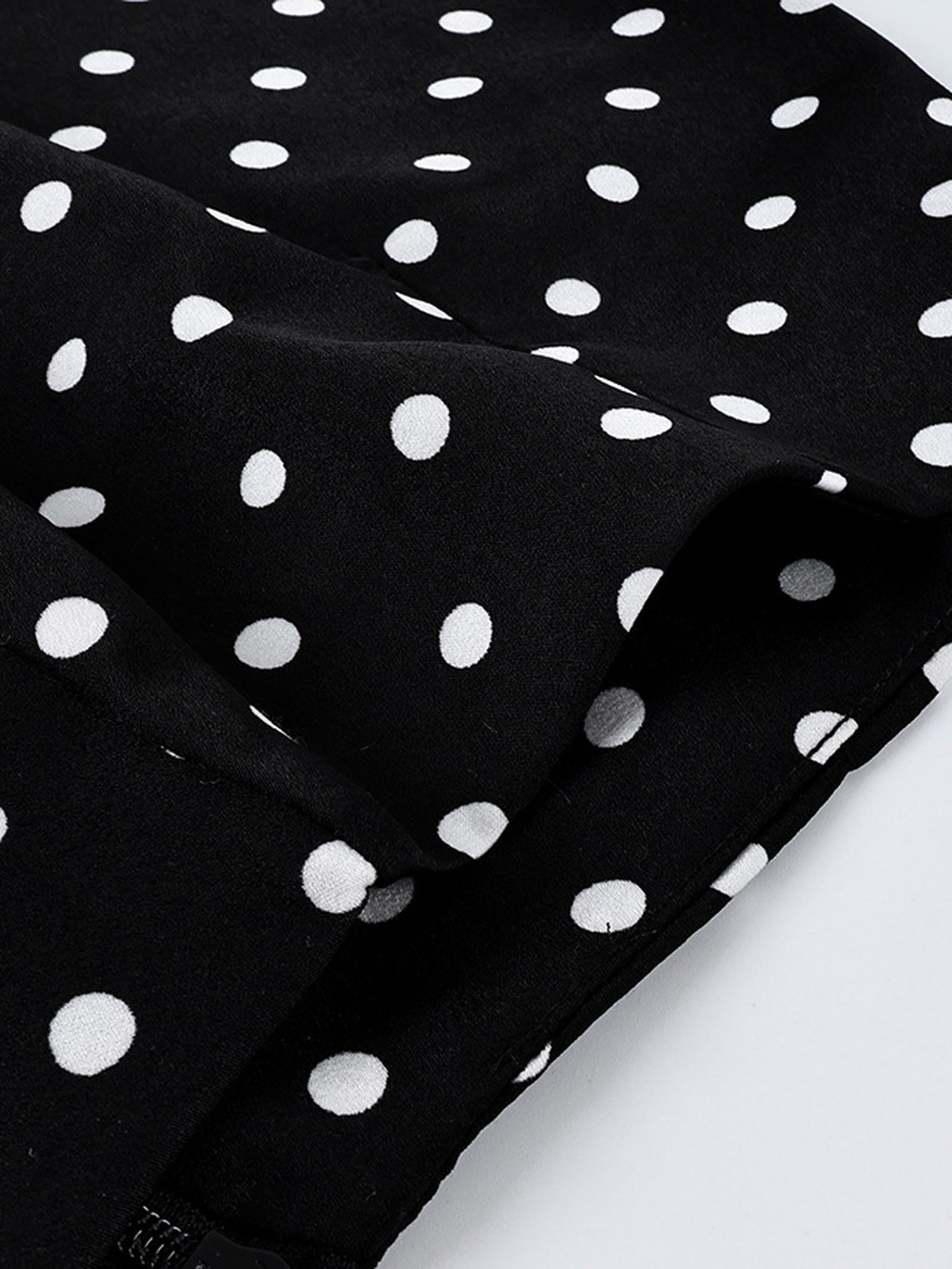 Polka Dot Lace Trim Mini Skirt