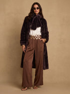 Cozy Double Breasted Faux Fur Coat