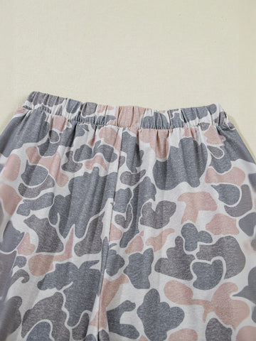Comfy Camo Print Lounge Pants Set