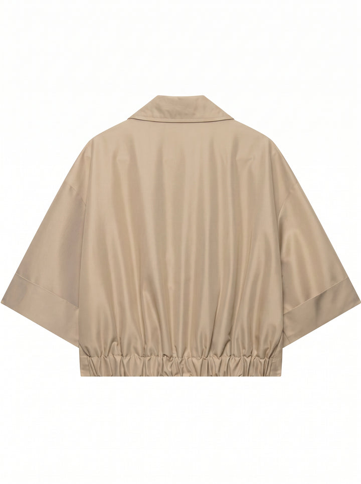 Cropped Double Breasted Trench Coat