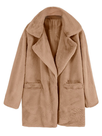 Cozy Soft Plush Faux Fur Coat