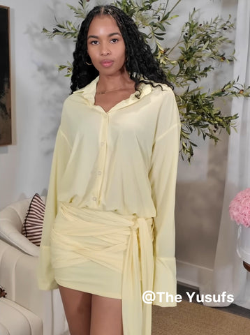 Deep V Plunge Mini Dress