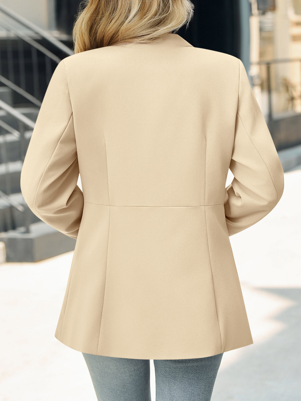 Tailored Slim Fit Open Blazer