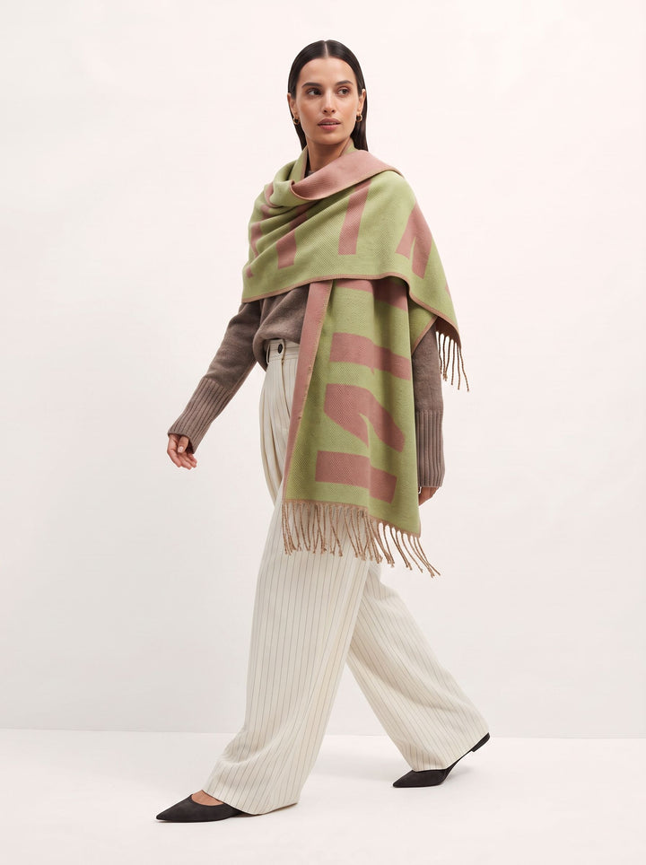 Reversible Soft Oversized Colorblock Scarf