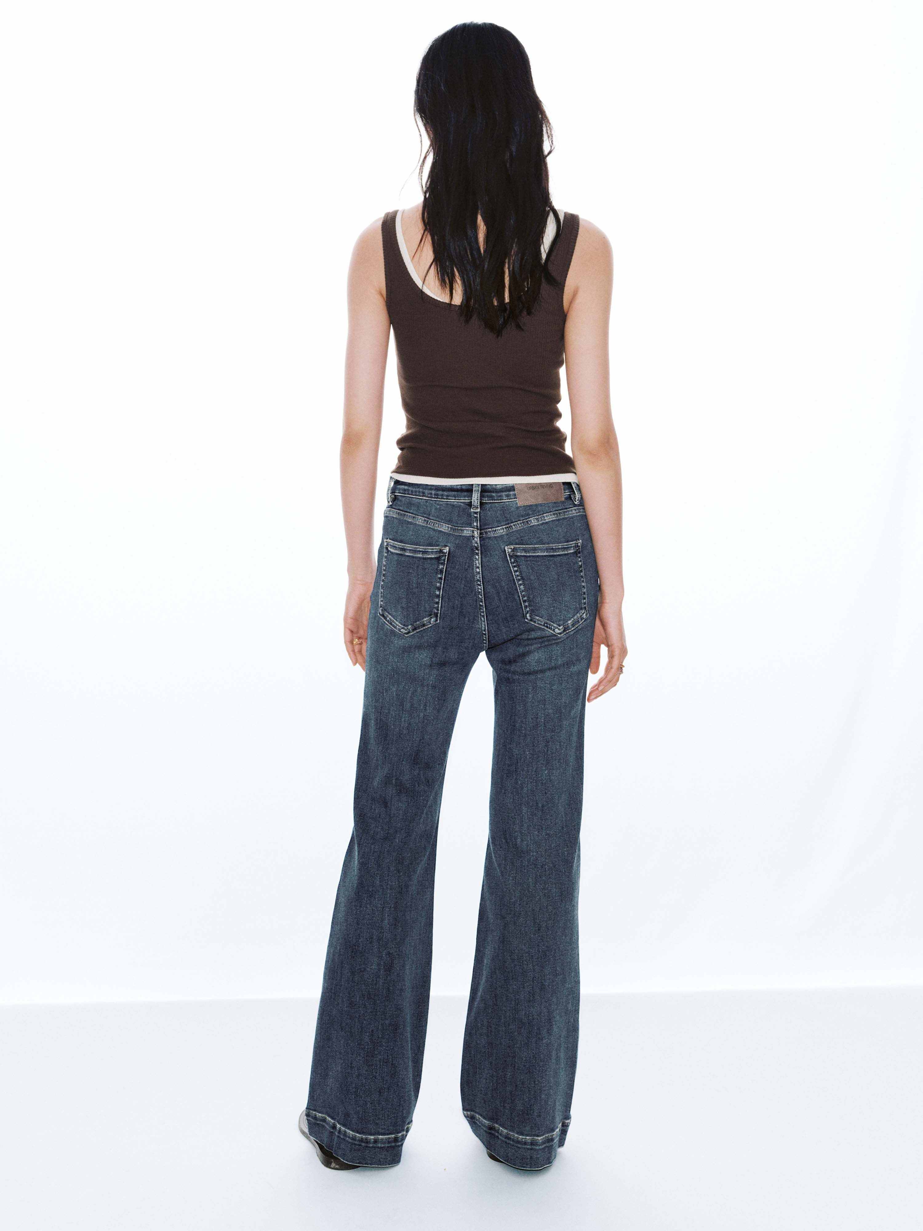 2 In 1 Button Detail Sleeveless T-Shirts