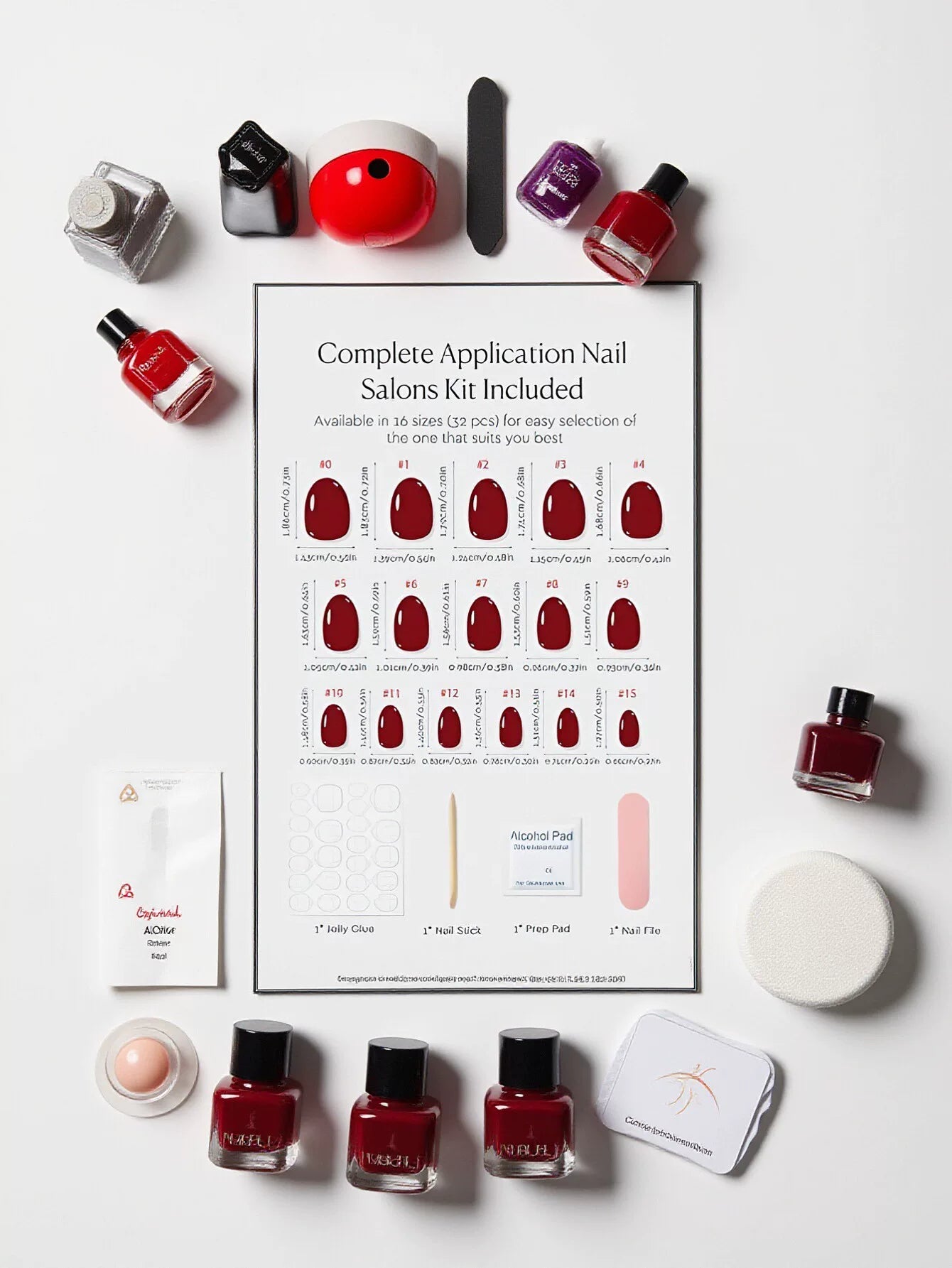Classic Glossy Red Press On Nails