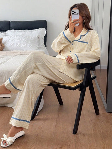 Soft Striped Cotton Pajama Set