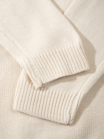 Oversized Broken Heart Embroidered Sweater