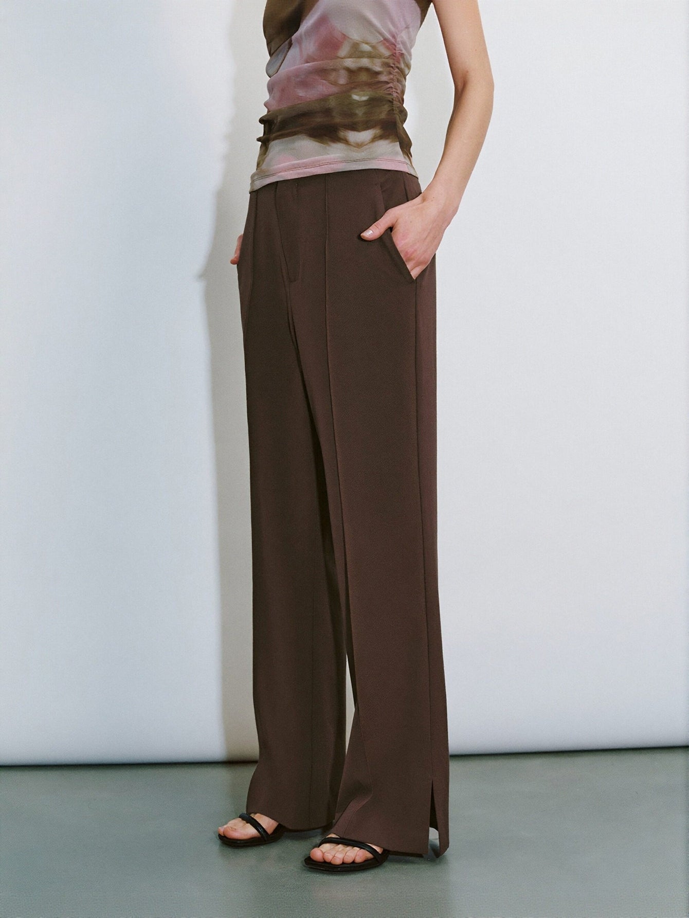 Urban Revivo Harem Pants-Dark Brown