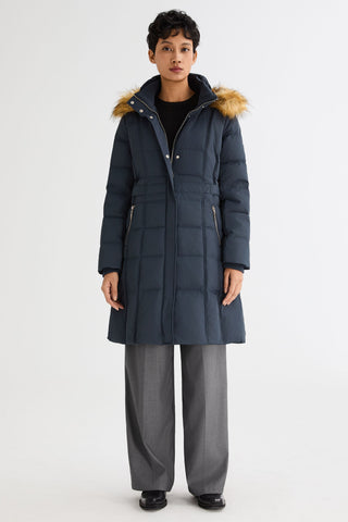 Faux Fur Hooded Puffer Coat